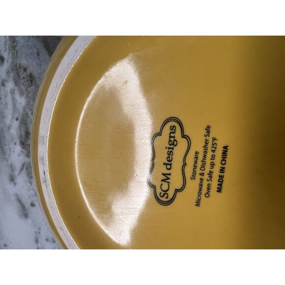 SCM Designs 3 PC SET COLORFUL STONEWARE NESTING BOWLS Oven Microwave Safe - Picture 6 of 7